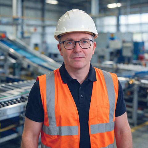 Chris, founder of Zylair, on the factory floor